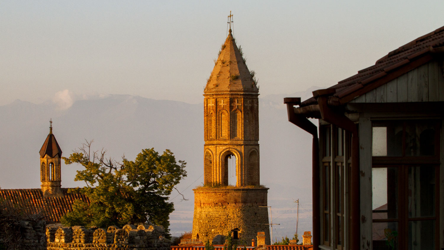 Bell tower of the St. Georgi-Kirche, Sighnaghi Town, Georgia
